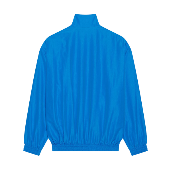 Veste zippée nylon bleu roi logo blanc