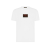 T-shirt en jersey de coton blanc à écusson patch DG noir rouge