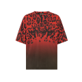 T-shirt en jersey de coton leopard rouge logo DG noir