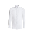 Chemise fit gold en popeline de coton blanc