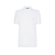 Polo en coton piqué blanc avec plaque à logo DG