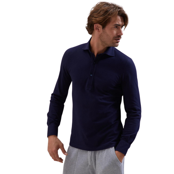 brunello-cucinelli-polo-slim-fit-en-pique-de-coton-bleu-marine-a-col-chemise