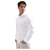Polo slim fit en piqué de coton blanc à col chemise